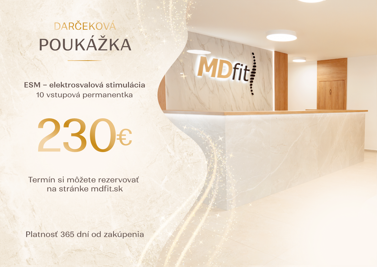 Darčekový poukaz - 10 vstupov - Elektrosvalová stimulácia